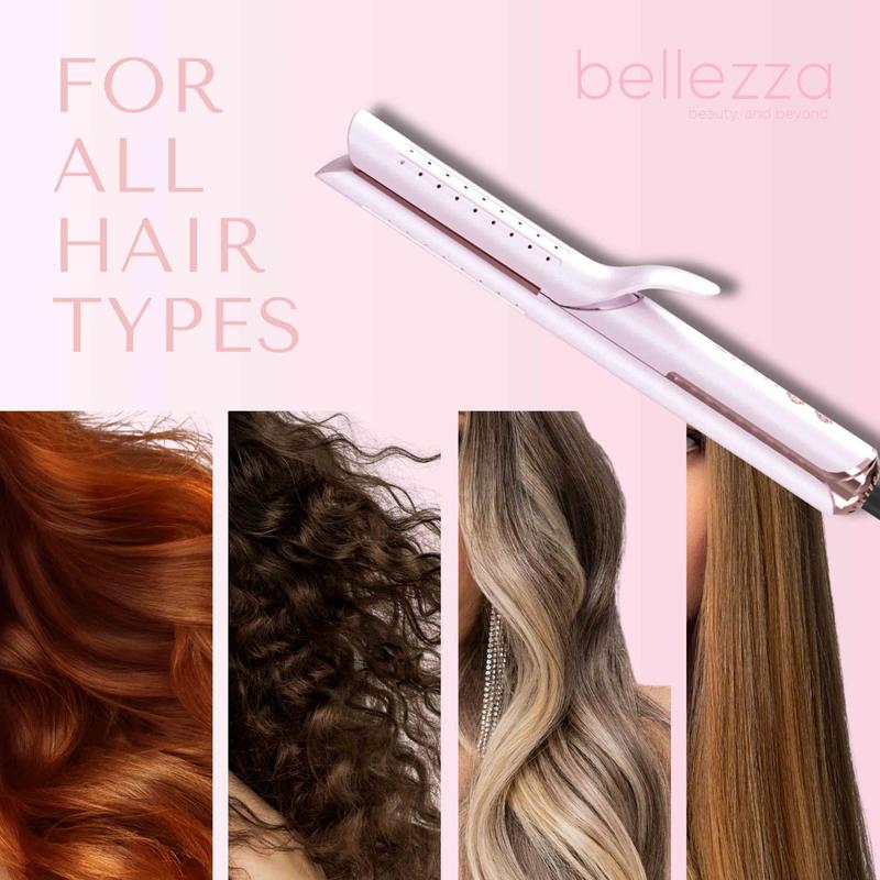 Bellezza AirGlider 2-in-1 Cool Air Flat Iron and Curler: Professional Hair Styling Tool for Effortless Straightening and Long-Lasting Curls with Cool Air Technology