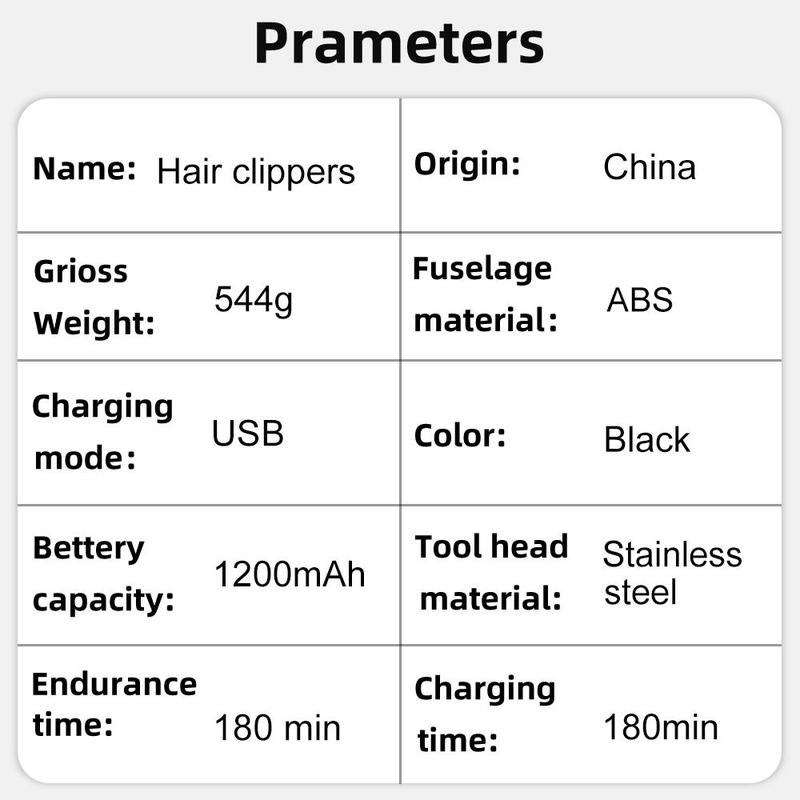 Electric Hair Clipper Set, 1 Box Professional Cordless Hair Trimmer & Shaver & Accessories, Hair Cutting Machines, Trimmer Set, USB Rechargeable Hair Trimmer for Men, Barber Kit