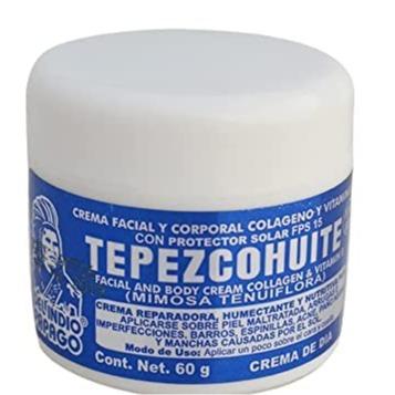 Del Indio Papago Facial Day Cream with Tepezcohuite 60g - Hydrating Day Cream for Skin and Face with Tepezcohuite Cream for Anti Aging, Rejuvinating Moisturize Moisturizer