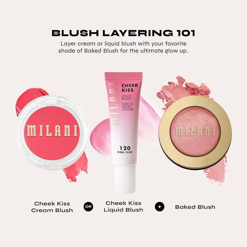 Baked Blush - Dolce Pink (0.12 Ounce) Cruelty-Free Powder Blush - Shape, Contour & Highlight Face for a Shimmery or  Finish