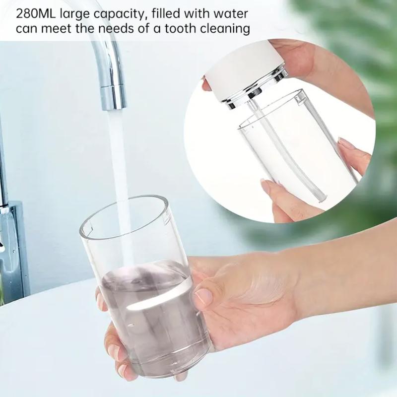 Portable dental water flosser. 8 - Jet Tip dental oral irrigator. 3 three - frequency pulse teeth cleaners, cordless oral Rechargeable Portable water  flosser