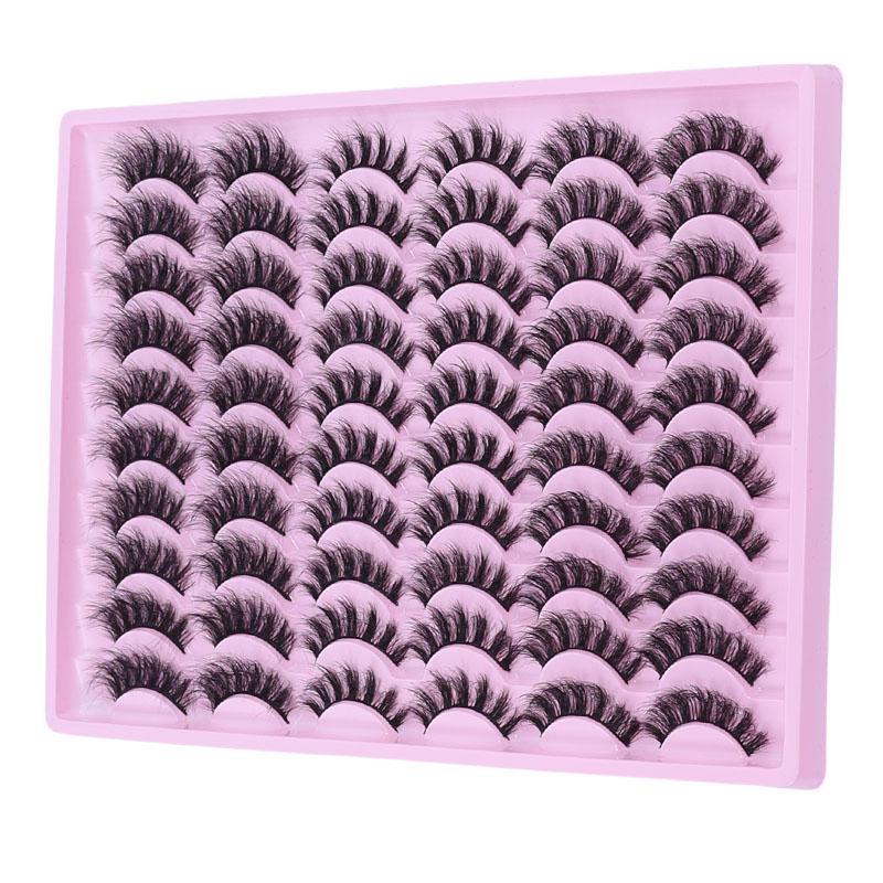 Mixed Style False Eyelashes, 30 Pairs 5D Natural Look Eyelash Extensions, Fluffy Curling Fake Eyelashes, Reusable Eye Makeup Enhancement Tool for Women