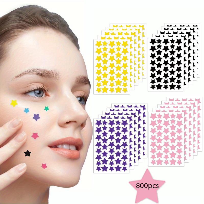 Star Shaped Hydrocolloid Acne Patches, 800pcs box Waterproof Breathable Facial Stickers, Facial Skin Care Tools for Women & Girls