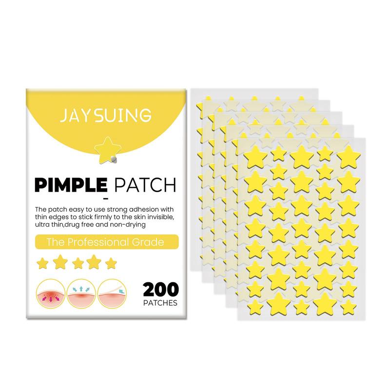 Star Shaped Pimple Patch, 200pcs box Hydrocolloid Acne Cover Patches, Facial Skin Care Patches, Acne Treatment Patches for Face