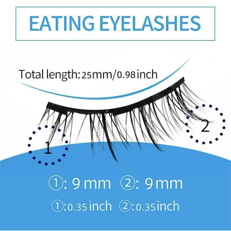 Magnetic Eyelashes Natural Look, Reusable Magnetic Eyelashes with Applicator, No Glue Needed Magnetic Eyelashes Magnetic Lashes Kit, Easy to Wear and Remove ,Makeup Lash Extensions yy lashes manga lashes lash clusters kit 6d  lash falsies