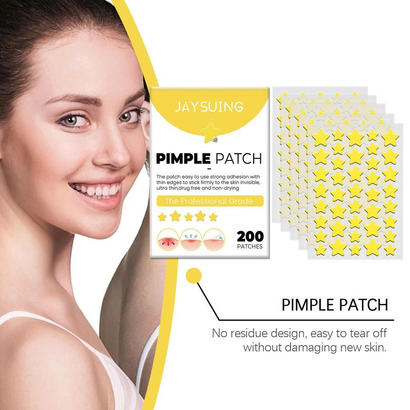 Star Shaped Pimple Patch, 200pcs box Hydrocolloid Acne Cover Patches, Facial Skin Care Patches, Acne Treatment Patches for Face