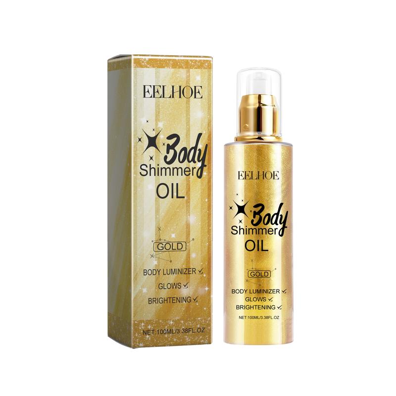 EELHOE Body Glitter Oil Liquid Glitter Highlight Oil Full Body Beach Sexy Glow Oil