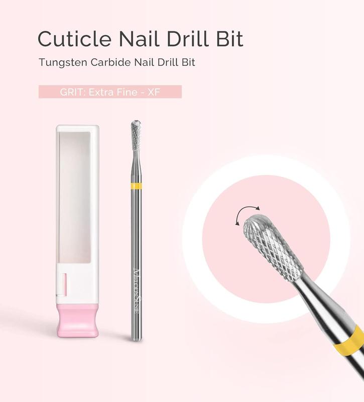 MelodySusie Cuticle Clean Nail Drill Bit 3 32'' for Cuticle Dead Skin Prepare Nail Care Nail Art