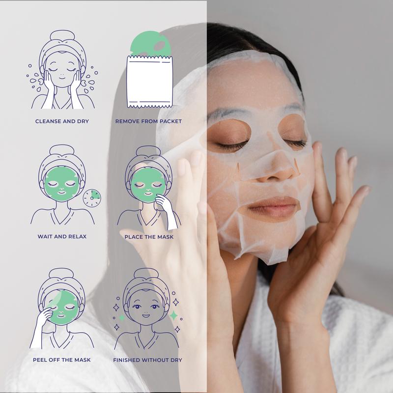 Original Derma Beauty Collagen Facial Sheet Mask 12,24,36PK - 12 Different Kinds Sheet Mask Assortment Korea Beauty Avocado Hydrating Korean Skincare Moisturize Aloe