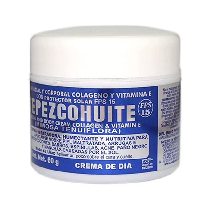 Del Indio Papago Facial Day Cream with Tepezcohuite 60g - Hydrating Day Cream for Skin and Face with Tepezcohuite Cream for Anti Aging, Rejuvinating Moisturize Moisturizer