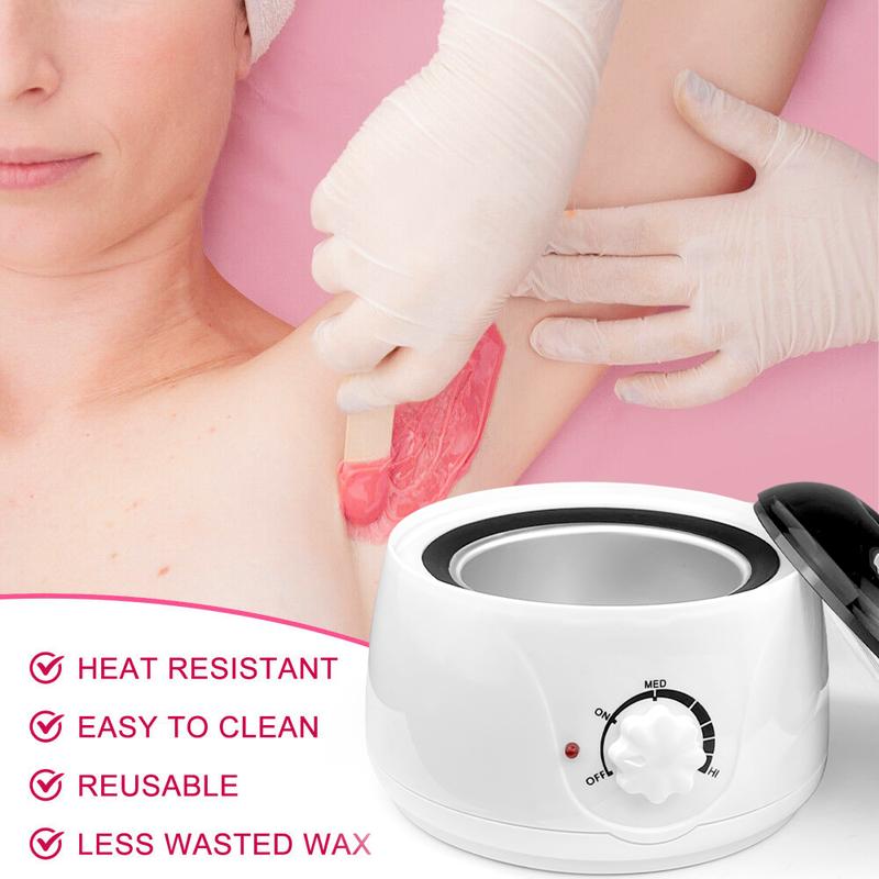 Wax Kit Hair Removal Waxing Kit for Women & Men Hot Wax Warmer Pot for Face, Eyebrow, Body, Brazilian, Bikini, Sensitive Skin Wax Machine with Beans,Spatulas for Home Salon