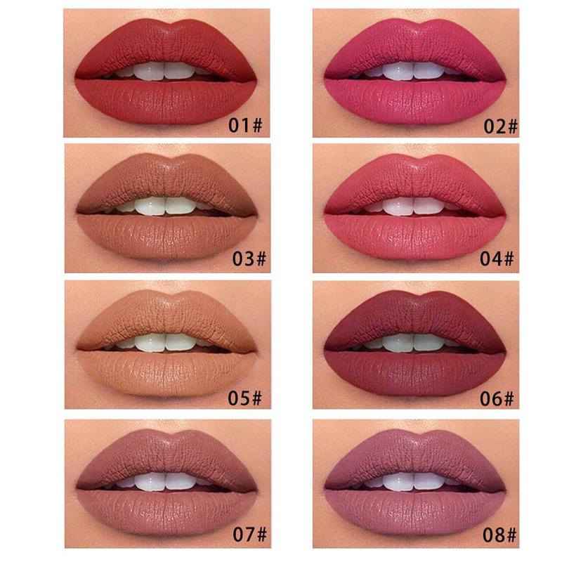 3Pcs Mocha Nude BeigeLip Stain Marker 2in1 Liquid Lipstick & Lip Liner Pencil Long Lasting Waterproof 24 Hour Original 24 HourLipstick Ink 03 + 05 + 07