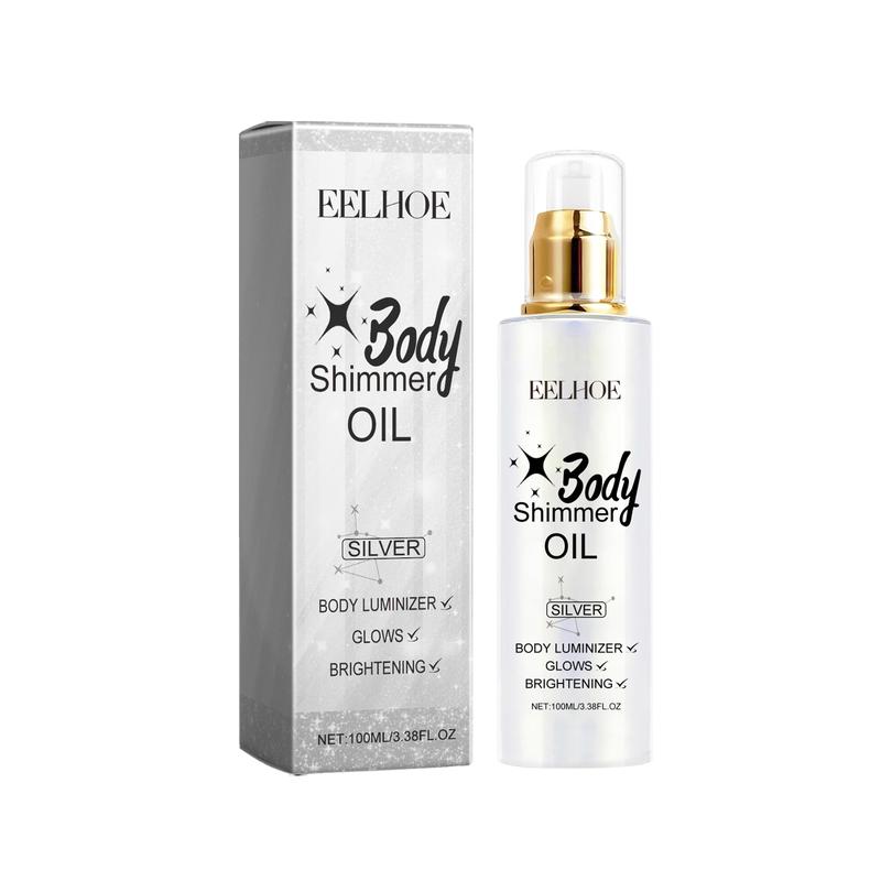 EELHOE Body Glitter Oil Liquid Glitter Highlight Oil Full Body Beach Sexy Glow Oil