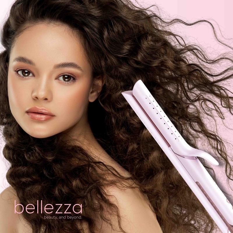 Bellezza AirGlider 2-in-1 Cool Air Flat Iron and Curler: Professional Hair Styling Tool for Effortless Straightening and Long-Lasting Curls with Cool Air Technology