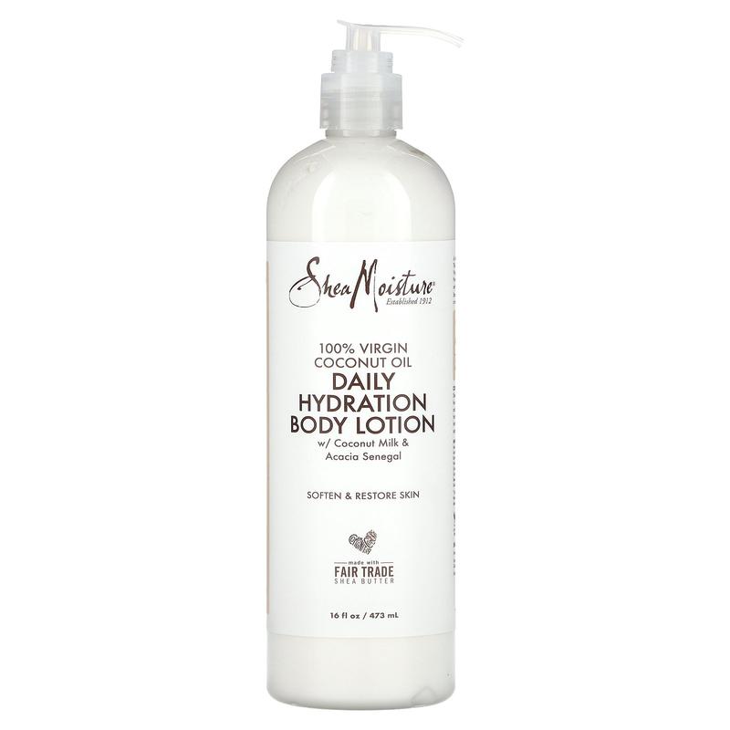 SheaMoisture 100 % Virgin Coconut Oil, Daily Hydration Body Lotion, 16 fl oz (473 ml)