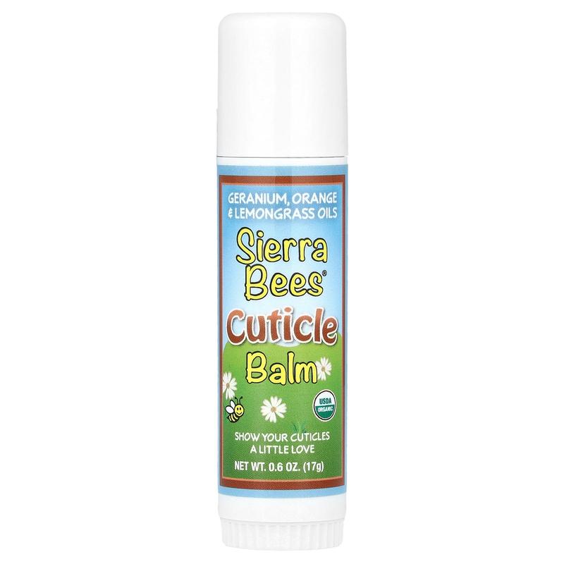 Sierra Bees Cuticle Care Balm Stick, Geranium, Orange & Lemongrass, 0.6 oz (17 g)