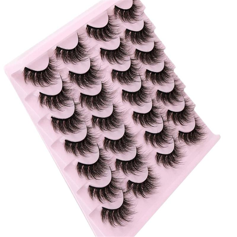 Fluffy False Eyelashes, 14 Pairs Lash Extension Kit, DIY Lash Extensions Kit, Cluster Eyelashes Extensions Eyelash Extensions Kit