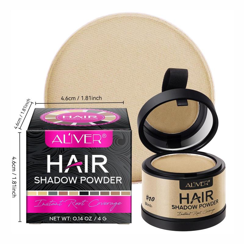 Natural Hairline Powder, Waterproof Hairline Drawing Powder with Mirror & Sponge, Root Touch Up Hair Powder, Suitable for Thinning Hair, Women & Men