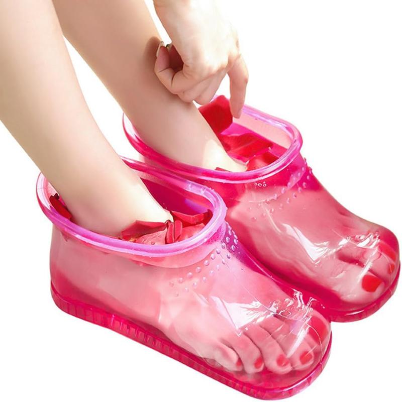 Portable Massage Foot Bath Shoes: Foot Spa Shoes Foot Scrubber Massage Bucket Boots