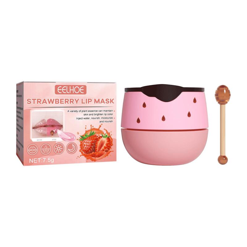 Strawberry Lip Mask, Moisturizing & Nourishing Lip Mask, Hydrating Lip Care Mask, Lip Care Product for Women & Girls