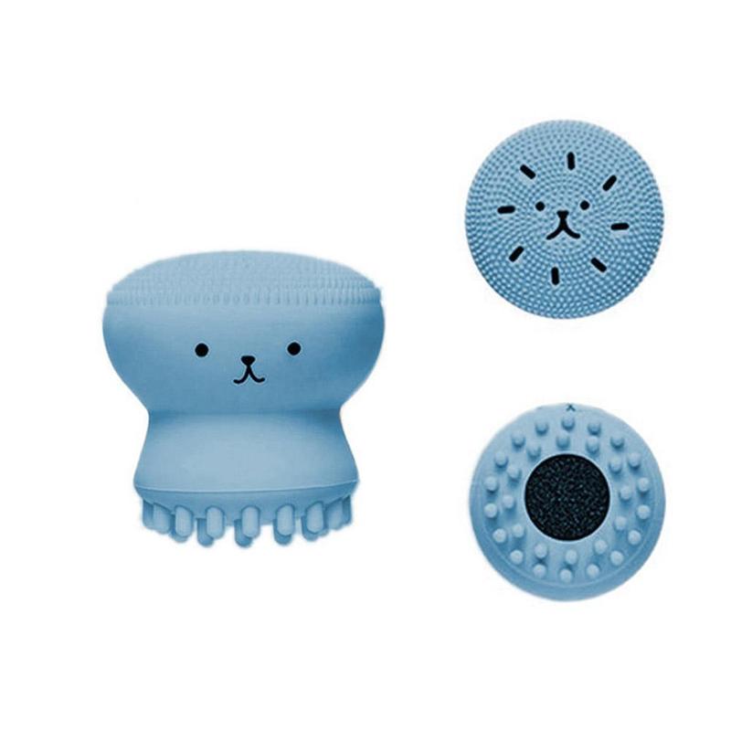 Exfoliating Jellyfish Shaped Silicone Face Scrubber, Facial Pore Cleaning Brush, Professional Makeup Tools for Women