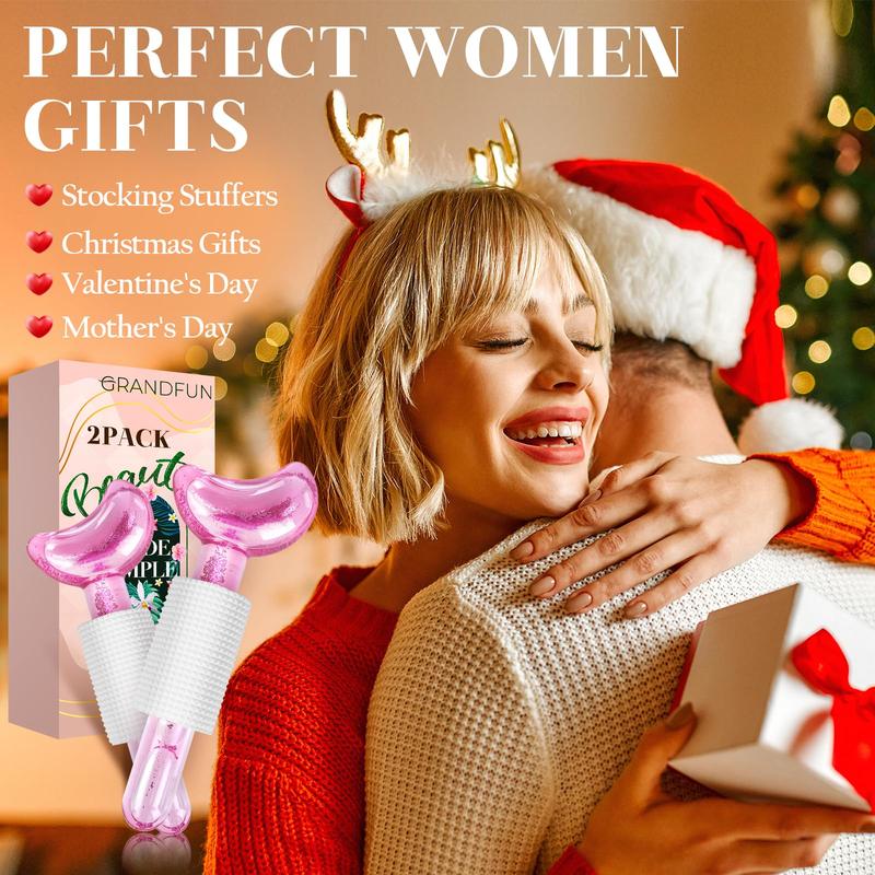 Christmas Stocking Stuffers Women Gifts: 2PCS Face Ice Globes Presents Idea for Wife Mom Girlfriend Mother Sister Unique Birthday for Her Who Have Everything Facial Massager Skin Care Beauty Tool