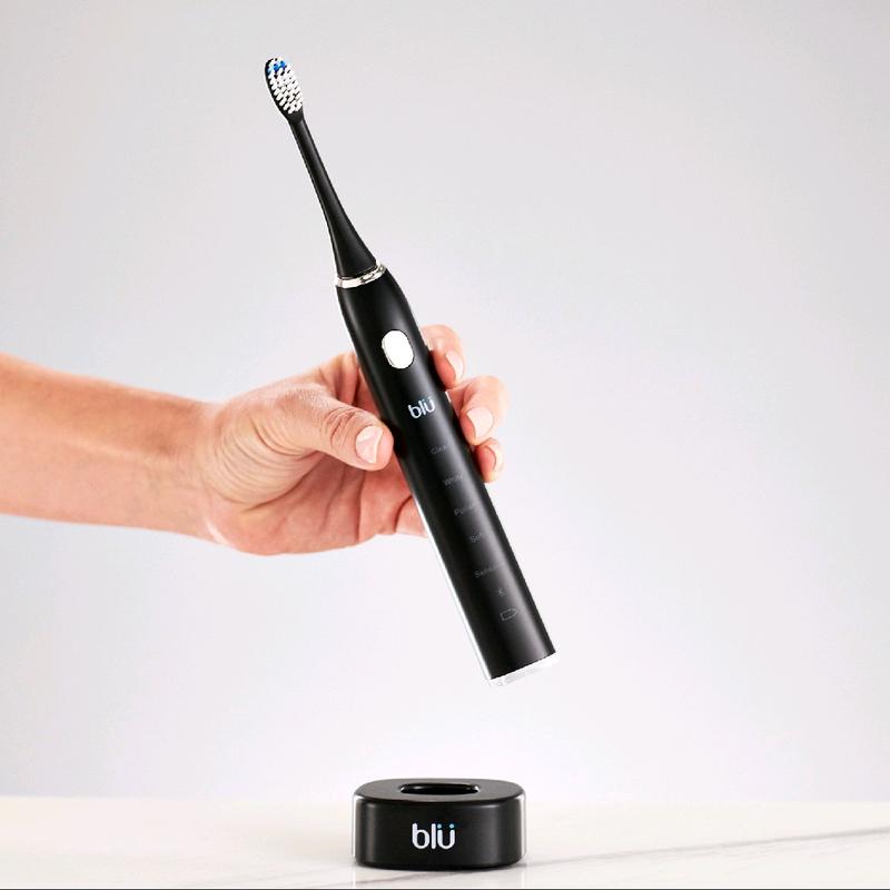 BLU Smart Toothbrush and App (Onyx Black) Whitening Sensitive Waterproof Oral Waterproof Oral rechargeable electric