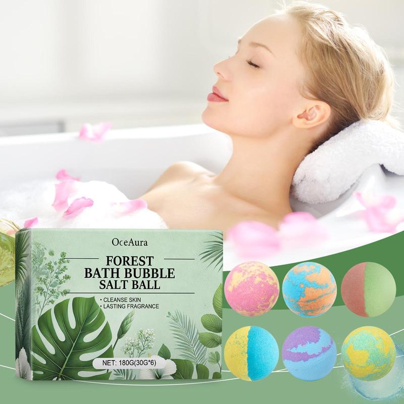 Plant Flower Scented Bath Bombs, 1 Box Moisturizing Body Wash Bubble Ball, Body Care Product for Women & Men Daily Use