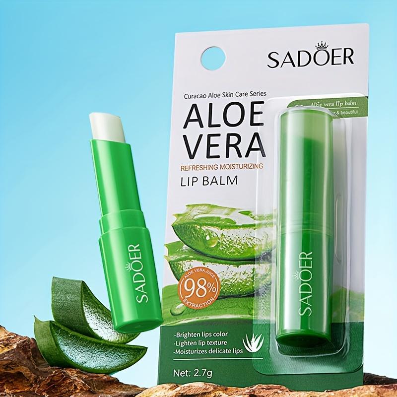 Aloe Vera Moisturizing Lip Balm, 1 Count Hydrating Lip Balm, Lip Care Lipstick, Lip Moisturizer Lip Care Product