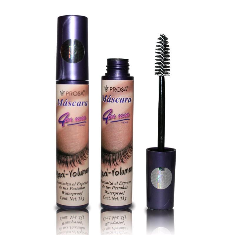 Mascara para pestañas Natural con Aceites de Mamey, Jojoba, Sabila y Germen de Trigo Resistente al Agua - Cosmetic, Makeup