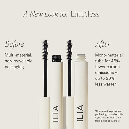 ILIA - Limitless Lash Mascara | Non-Toxic, Cruelty-Free, Lightweight & Nourishing, Flake + Smudge-Resistant, Clean Mascara, Ophthalmologist-Tested, Safe For Sensitive Eyes