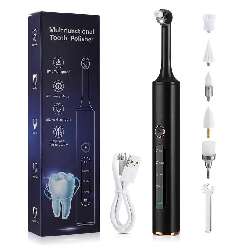 4 Modes Electric Tooth Polisher, 1 Box Rechargeable Teeth Cleaner, Portable Oral Irrigator, Oral Care Tool for Adults, Personal Care Appliances