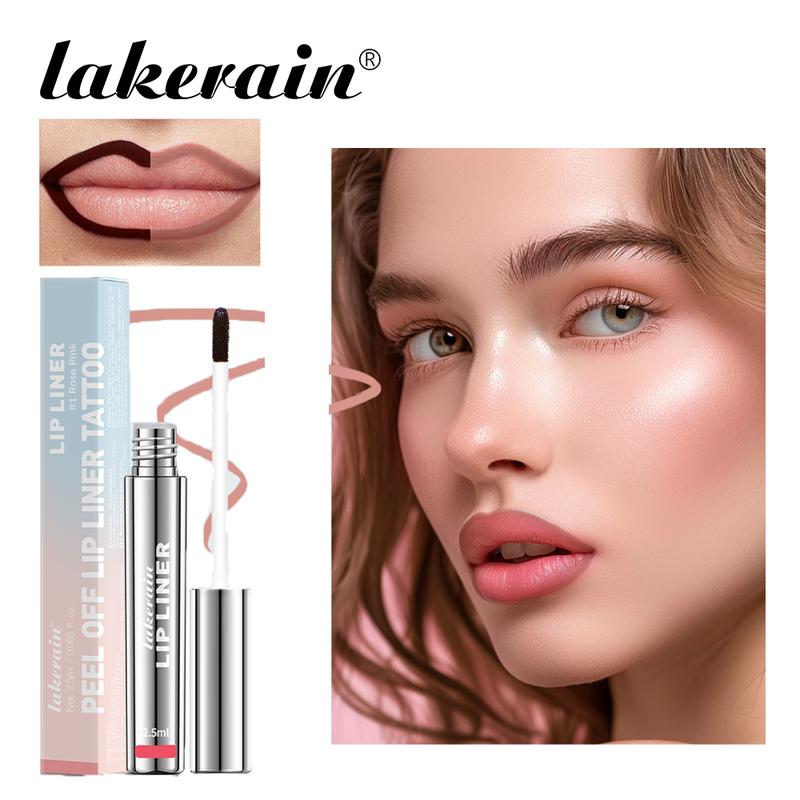 Lakerain Long Lasting Peel Off Matte Lip Liner Tattoo, 1 Counts Waterproof Lip Stain, Lip Makeup Tool For Women & Girls, Cosmetic Lipliner & Eyeliner