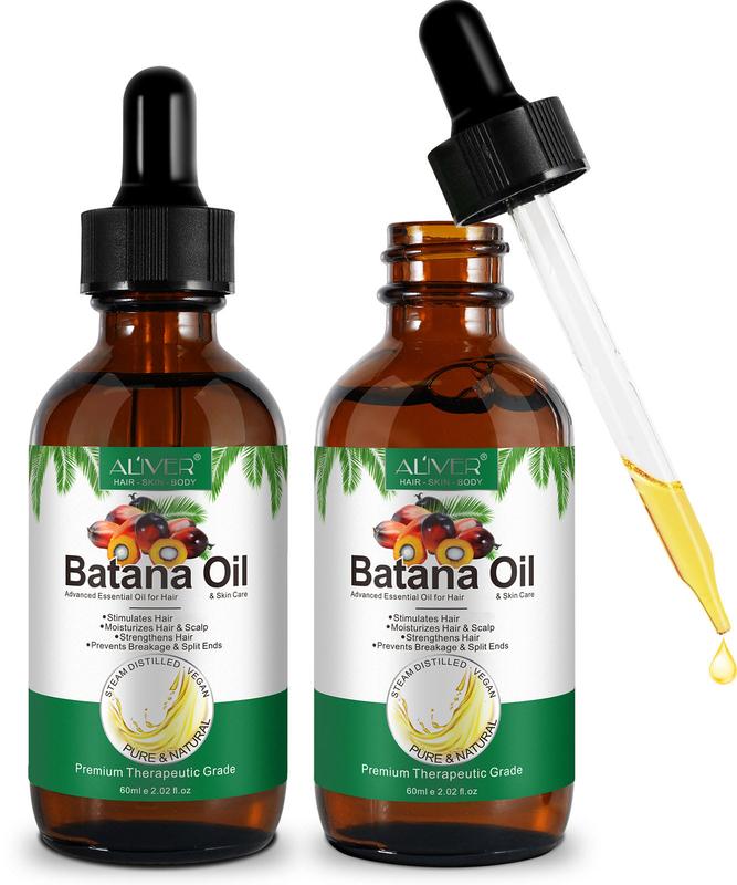 ALIVER Batana Oil for Hair & Skin & Eyebrows & Eyelashes 2.02 fl oz（60ml） Haircare Comfort