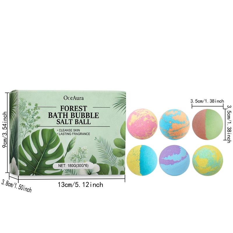 Plant Flower Scented Bath Bombs, 1 Box Moisturizing Body Wash Bubble Ball, Body Care Product for Women & Men Daily Use