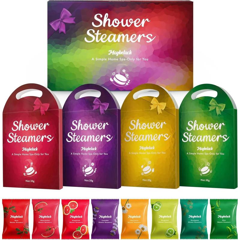 Shower Steamers -24 Packs Shower Bombs of Natural Essential Oils, Personal Self Care, Stocking Stuffers Christmas Gifts for Women Men Adults