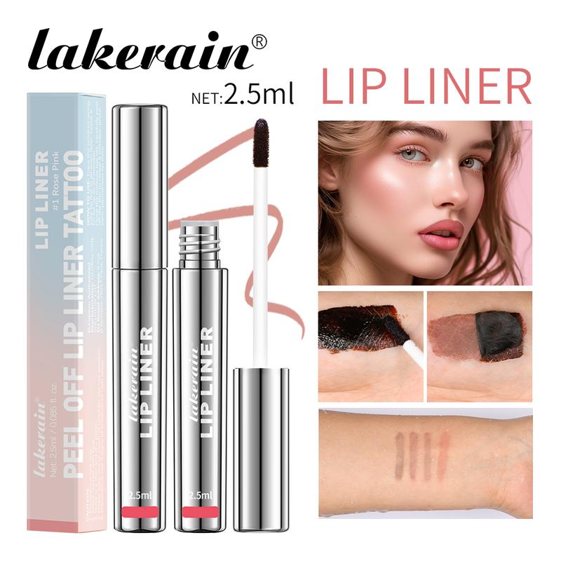 Lakerain Long Lasting Peel Off Matte Lip Liner Tattoo, 1 Counts Waterproof Lip Stain, Lip Makeup Tool For Women & Girls, Cosmetic Lipliner & Eyeliner