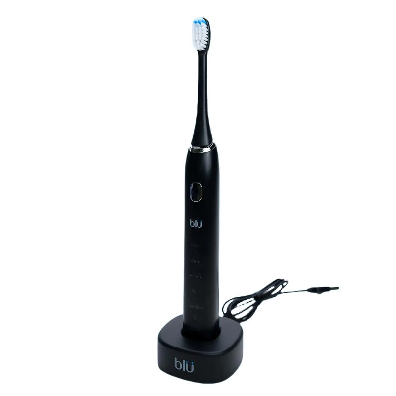 BLU Smart Toothbrush and App (Onyx Black) Whitening Sensitive Waterproof Oral Waterproof Oral rechargeable electric