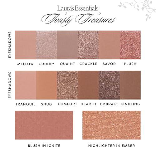 LAURA GELLER NEW YORK Laura's Essentials 12 Multi-Finish Eyeshadows, Blush, Highlighter Palette - Toasty Treasures