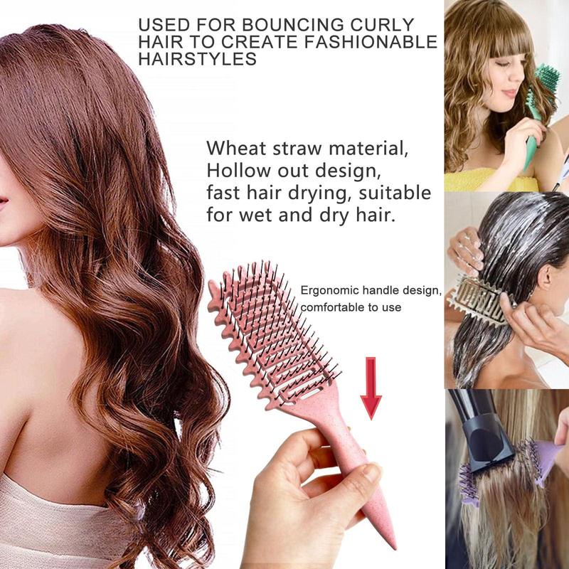 Curly Hair Brush, Hollow Out Curl Define Styling Brush, Beard Comb, Styling Detangling Brush, Multi-purpose Home Styling Tools