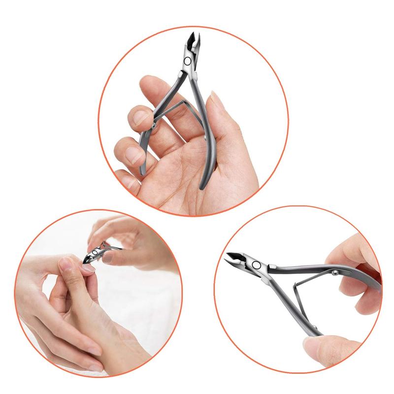 Cuticle Nippers Salon Grade for Manicurist Extremely Sharp Effortless Cuticle Trimmer Precise Clippers Pedicure Manicure Nail Care Tool, Lightweight