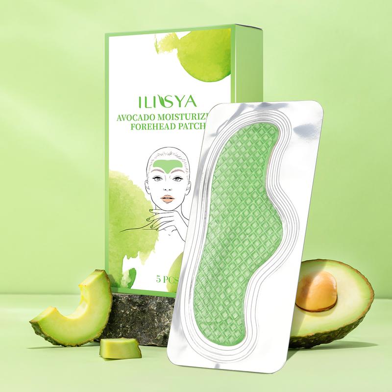 3 boxes, ILISYA Avocado Forehead Patch, firm skin, moisturize forehead skin, improve forehead wrinkles, Skincare products