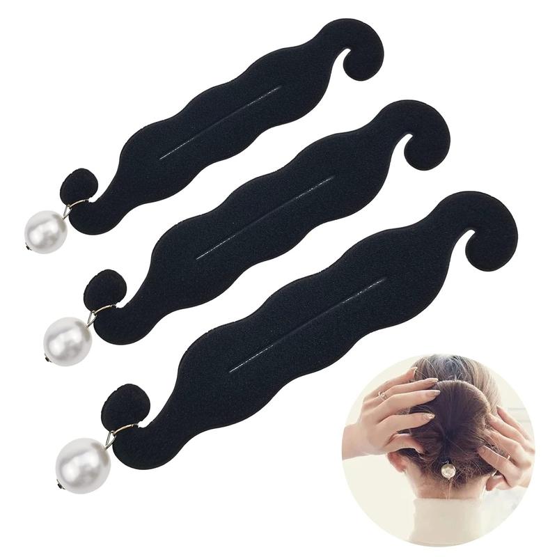 3 PACK  Lazy Hair Curler Bun Clips Beauty Hair Hairstyle Foam Sponge Donut Maker Ponytail Hairstyle Styling Tool Accessories