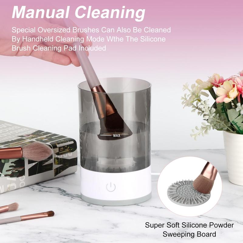 Electric Makeup Brush Cleaner, Cosmetic Brush Cleaner Machine, 2024 New Automatic Spinning Makeup Brush Cleaner