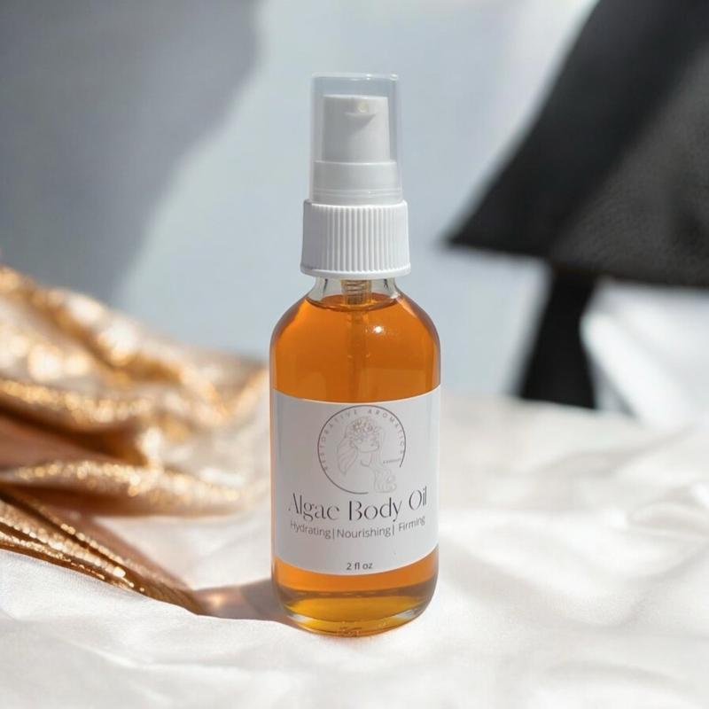 Algae Body Oil Ultimate Luxury - Algae, Green Caviar, Green Tea- Firm, Bright, Restore and Moisturize - After Shower Oil