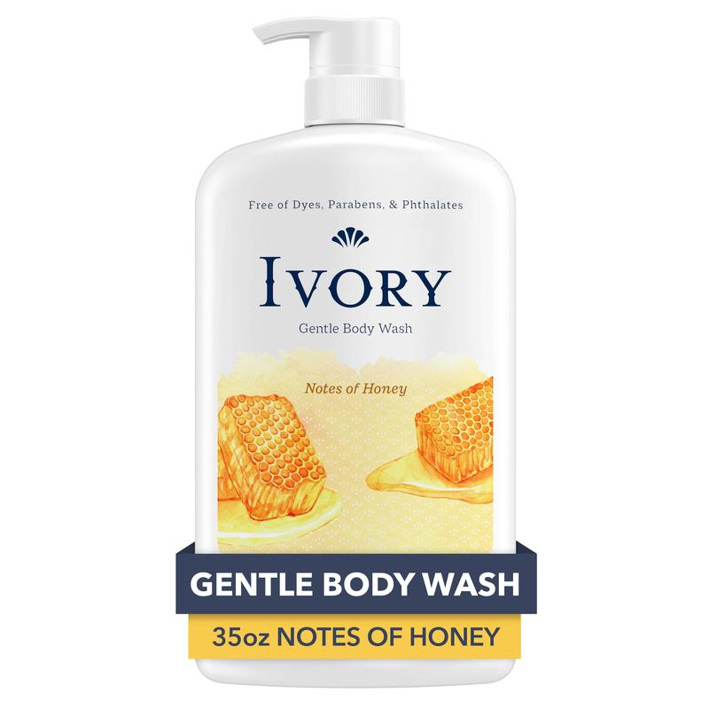 Ivory Mild & Gentle Body Wash, Milk & Honey Scent, 35 fl oz - Dermatologist Tested - Gel, Body Care