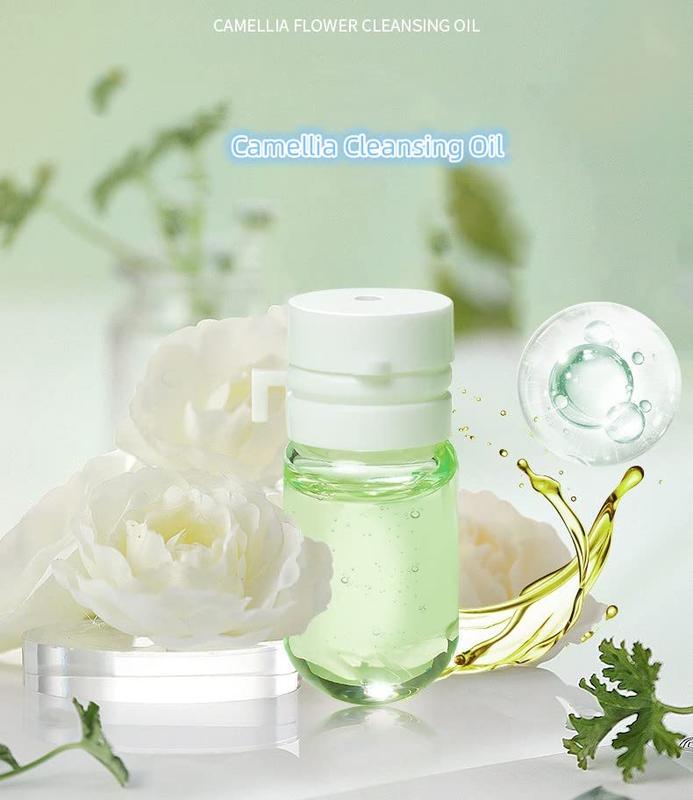 Camellia Deep Cleansing Oil Cleansing Oil, 2ml * 30pcs Individual Makeup Remover Oil, for a Variety of Makeup Deep Remover, Easy to Carry and Sanitary, for Home, Travel and Salon Time Cleansing Lid Moisture Cosmetic Cleanser