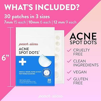 Acne Spot Dots-pimple patch removal gunk | Hydrocolloid Acne Patches | For Zits, Blemishes, & Breakouts | Cruelty-Free Skincare Skin Repair