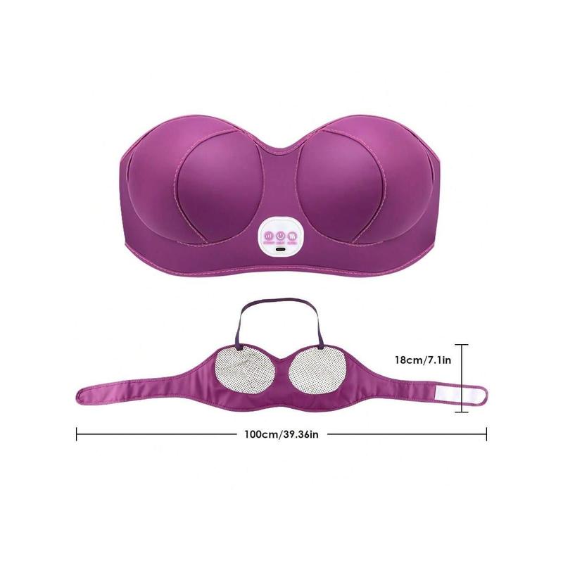 E-Verse Store Portable Chest Massager with Vibration & Heat, 5 Modes, 3 Levels Adjustable - Suitable for Various Chest Shapes