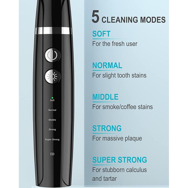 Dental Flosser Portable,Plaque Tartar Stain Removal Cleaning,with 5 Modes IPX6 Waterproof Housing,High Frequency Vibration,LED Oral Waterproof Durable